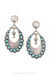 Earrings, Hoop, Turquoise, Dennis Hogan Hallmark, Contemporary, 1451