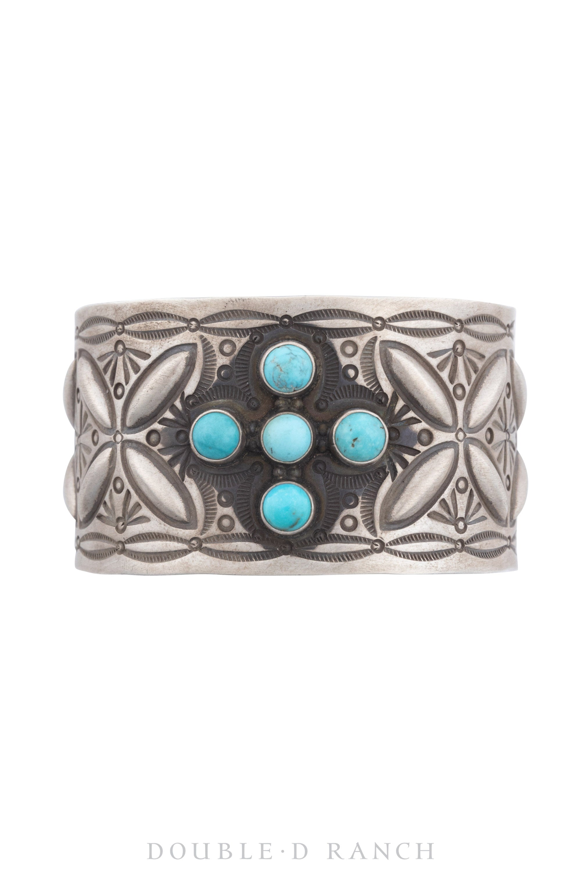 Cuff, Repousse, Turquoise, Hallmark, Contemporary, 3515