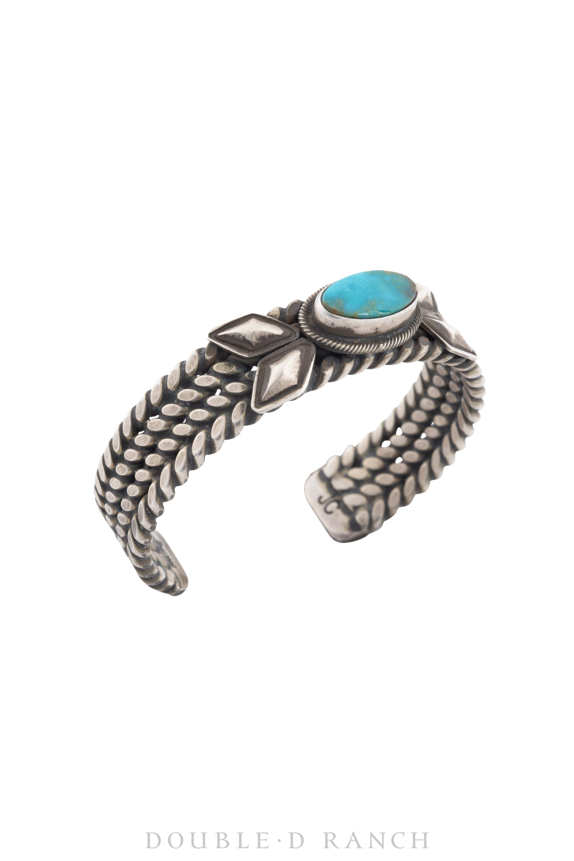 Cuff, Coil Twist Wire, Turquoise, Hallmark, Contemporary, 3506