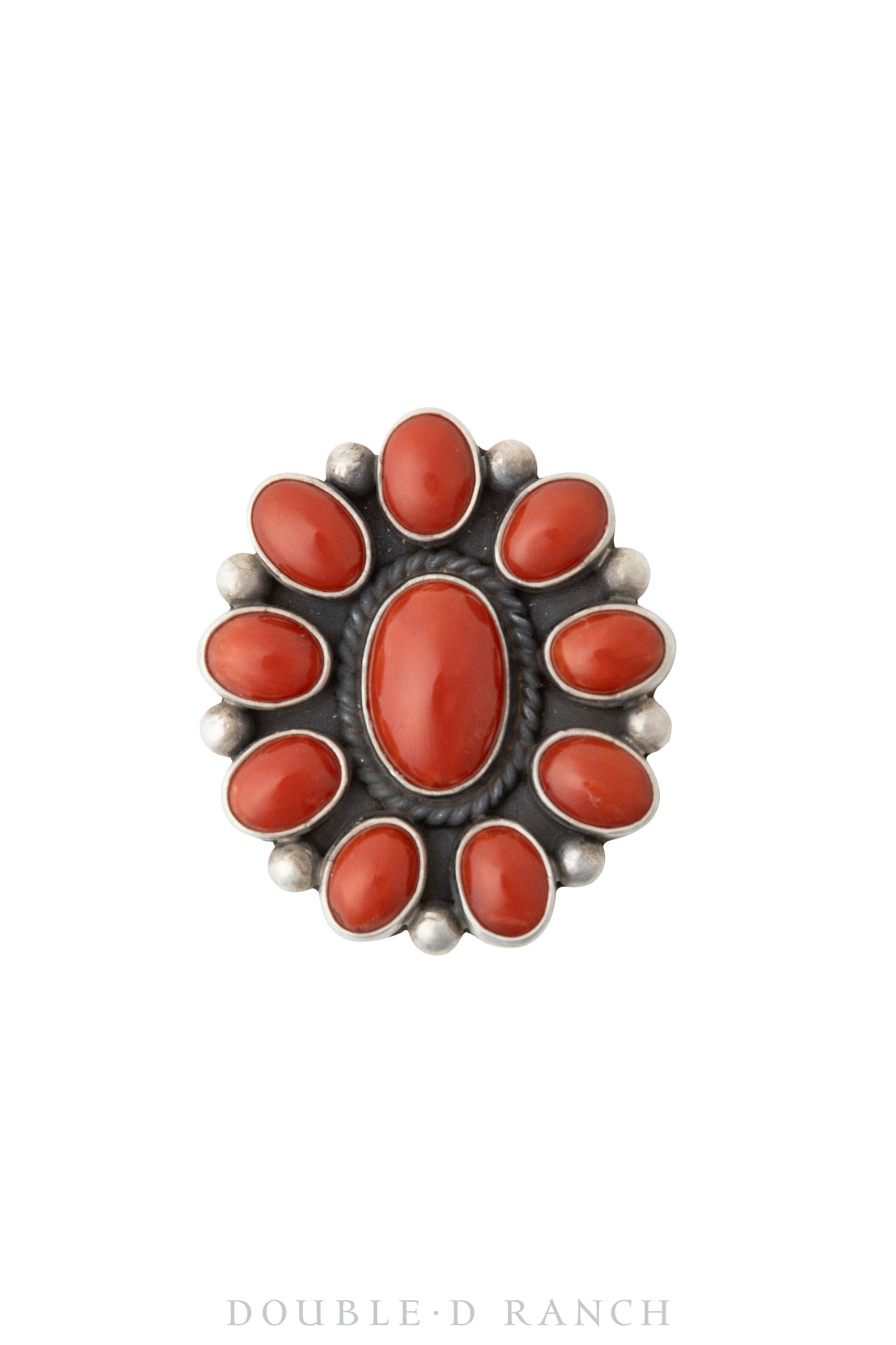 Ring, Cluster, Coral, Hallmark, Vintage, 1176