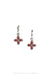 Earrings, Dennis Hogan, Drop, Turquoise & Coral Reversible, Artisan Hallmark, Contemporary, 1454