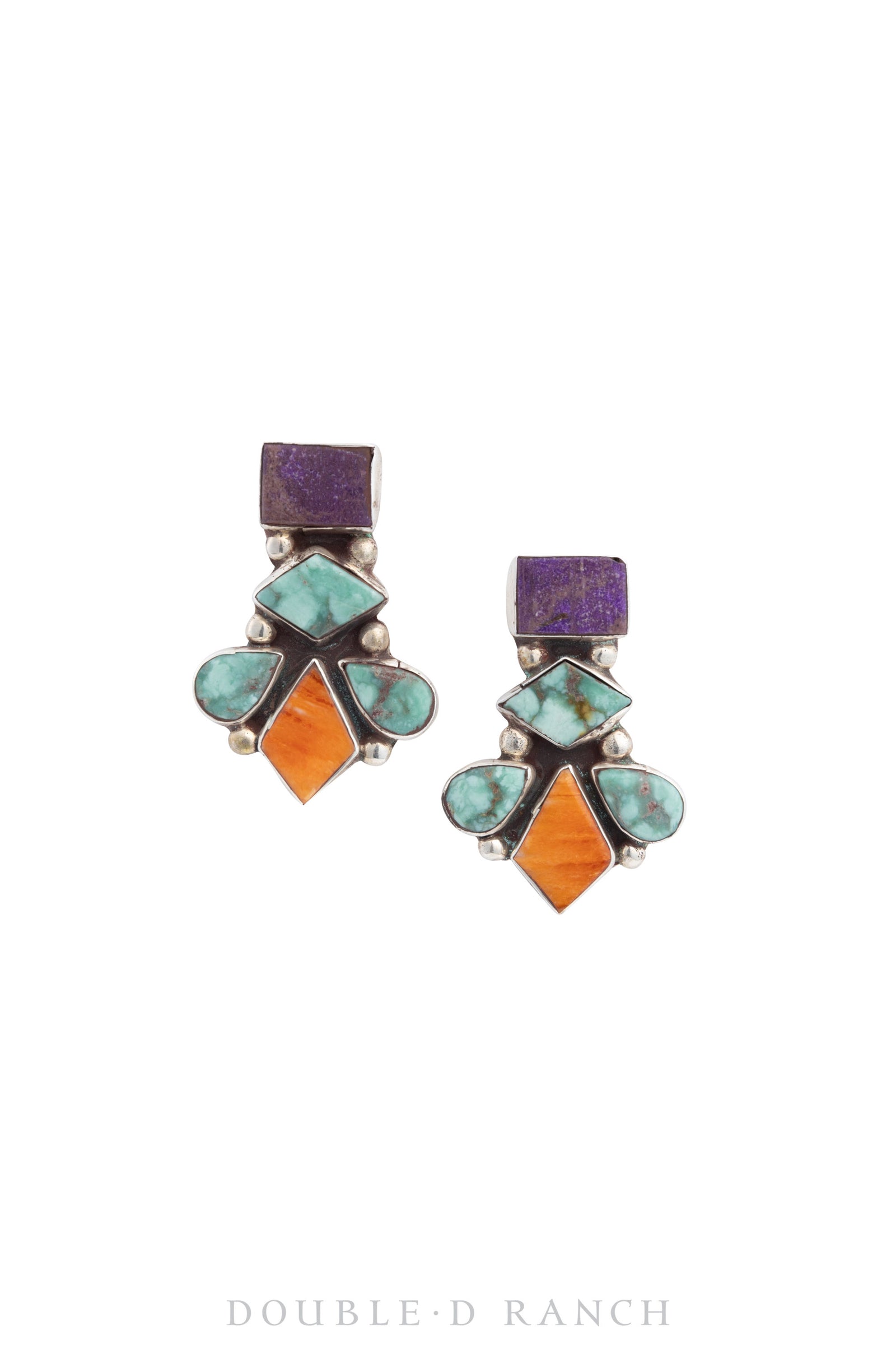 Earrings, Oscar Betz, Multi Stone, Hallmark, 1444