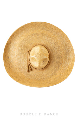 Miscellaneous, Hat, Sombrero, Natural Fiber Straw, Vintage, 786