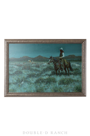 Art, Oil on Canvas, Western Narratives, Night Scenes, John Jones 2015, 1269