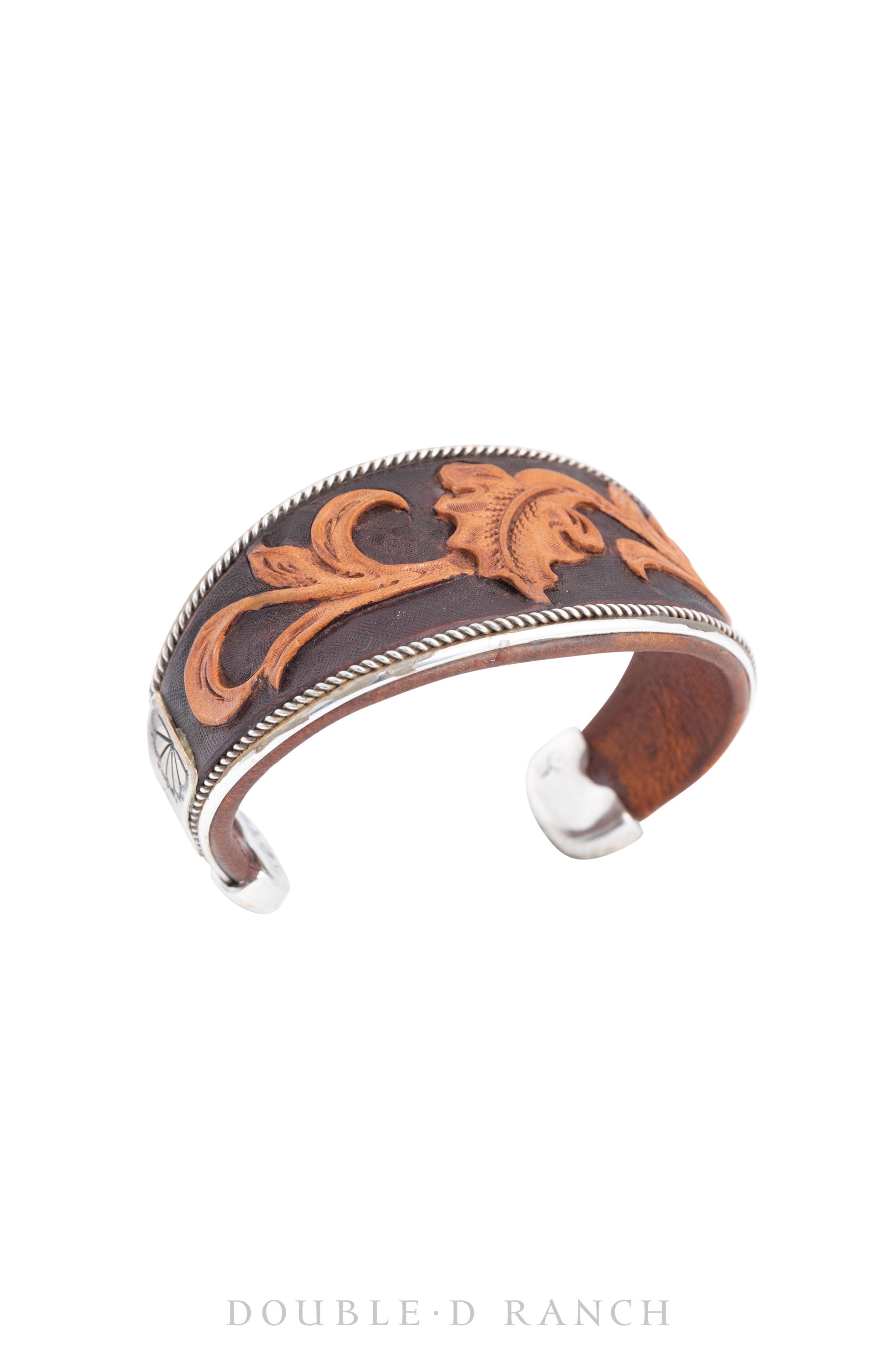 Cuff, Leather, Tooled Leather, Artisan, Charlie Favour Hallmark, Contemporary, 3586