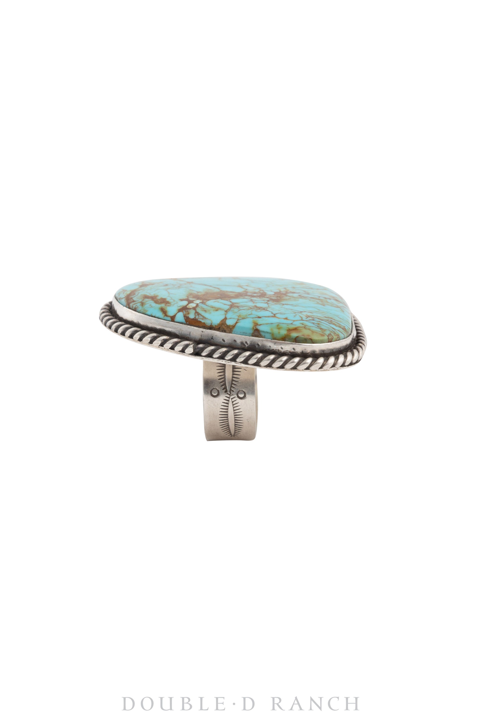 Ring, Natural Stone, Turquoise, Kingman, Hallmark, Contemporary, 1300