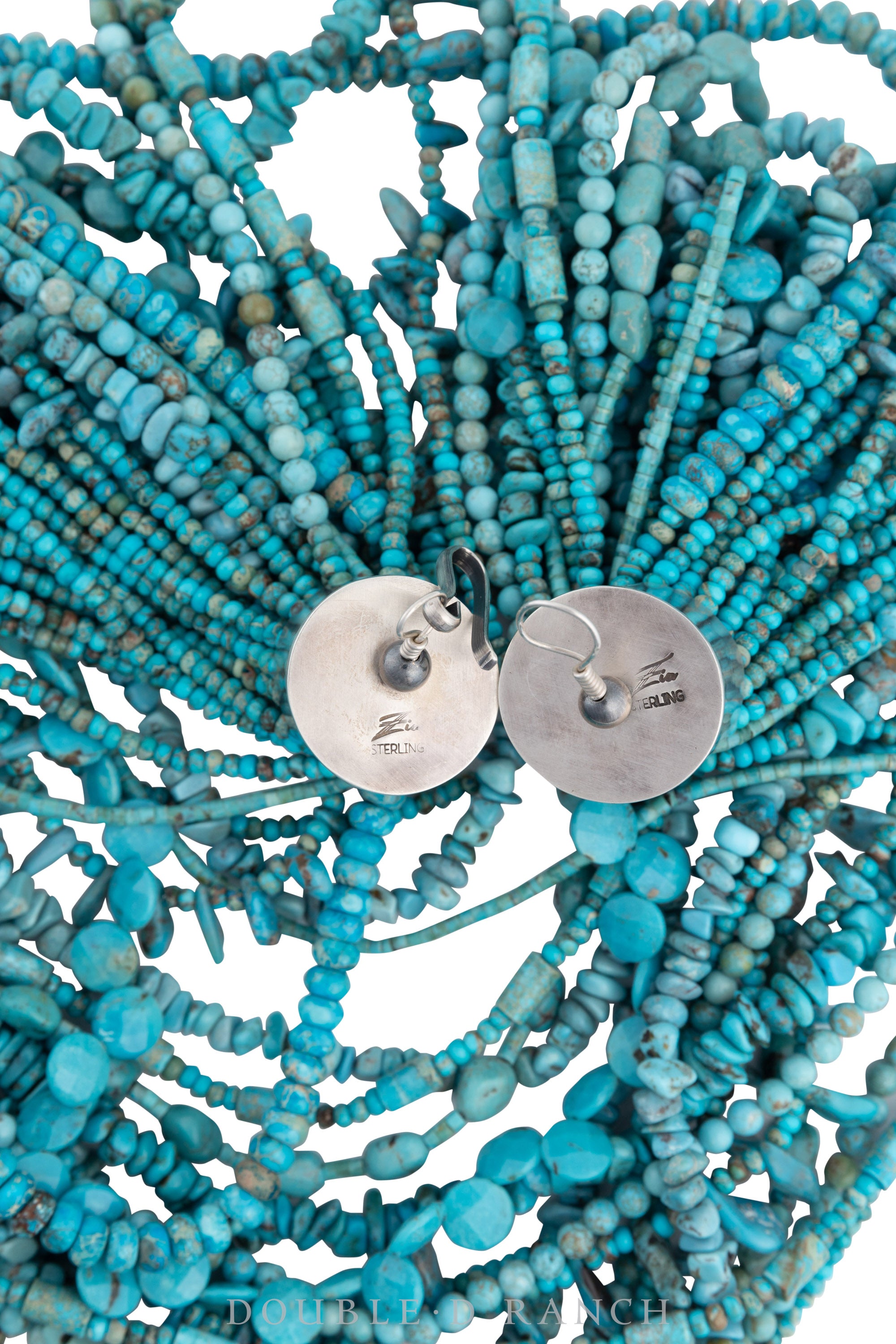 Necklace, Natural Stone, Turquoise, 30 Strand, Met Gala Style, Hallmark, Contemporary, 3112