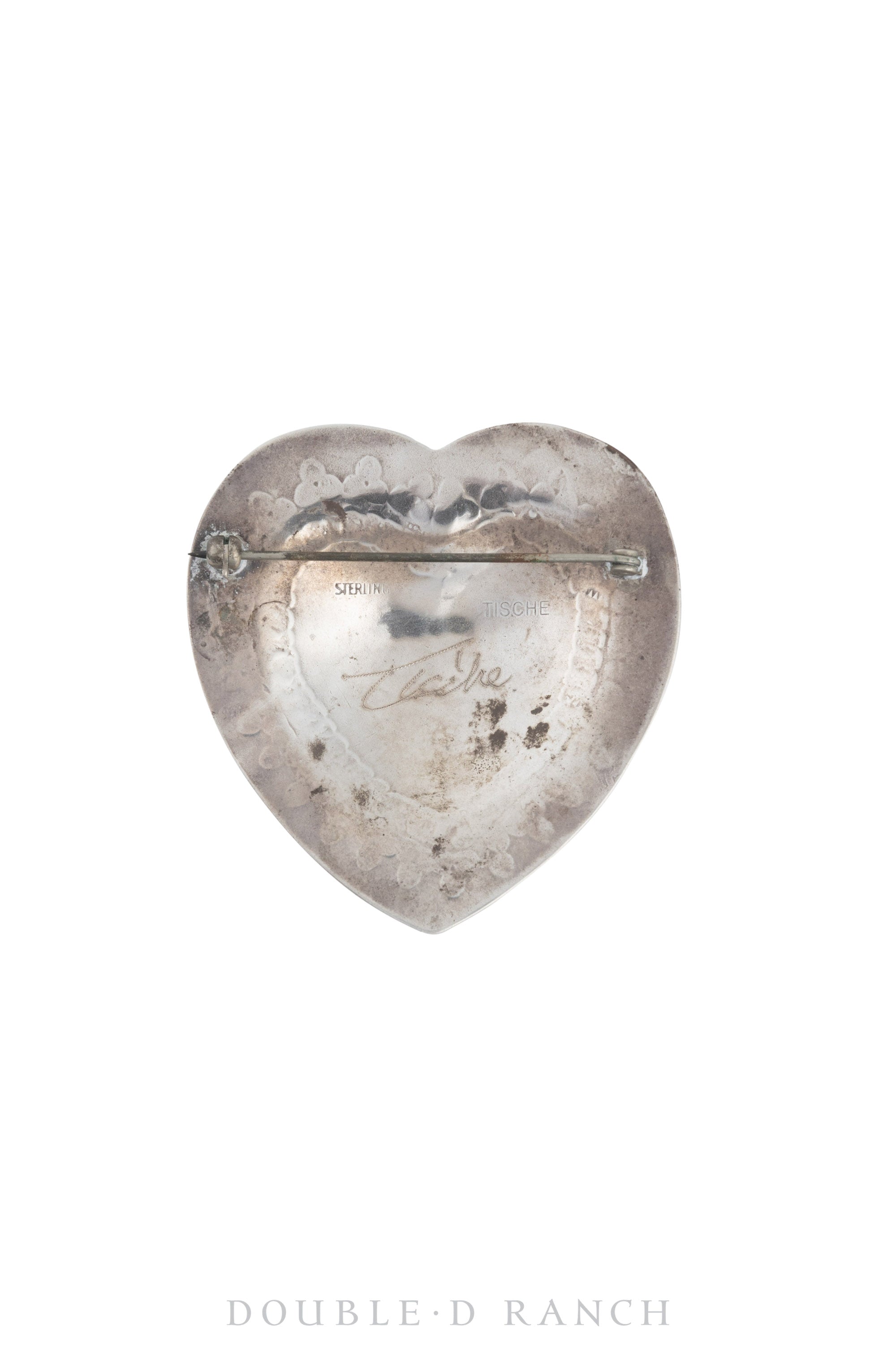 Pin, Novelty, Sterling Silver, Heart, Vintage, 929