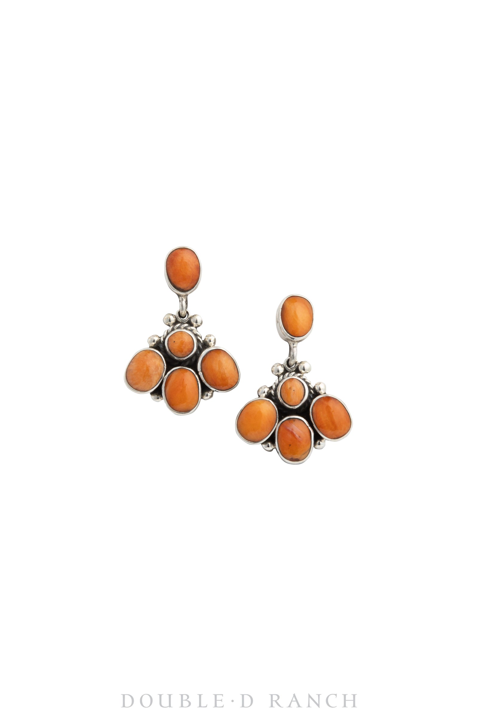 Earrings, Federico, Drop, Orange Spiny Oyster, Hallmark, Contemporary, 1555F