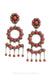 Earrings, Federico, Chandelier, Coral, Hallmark, Contemporary, 1536