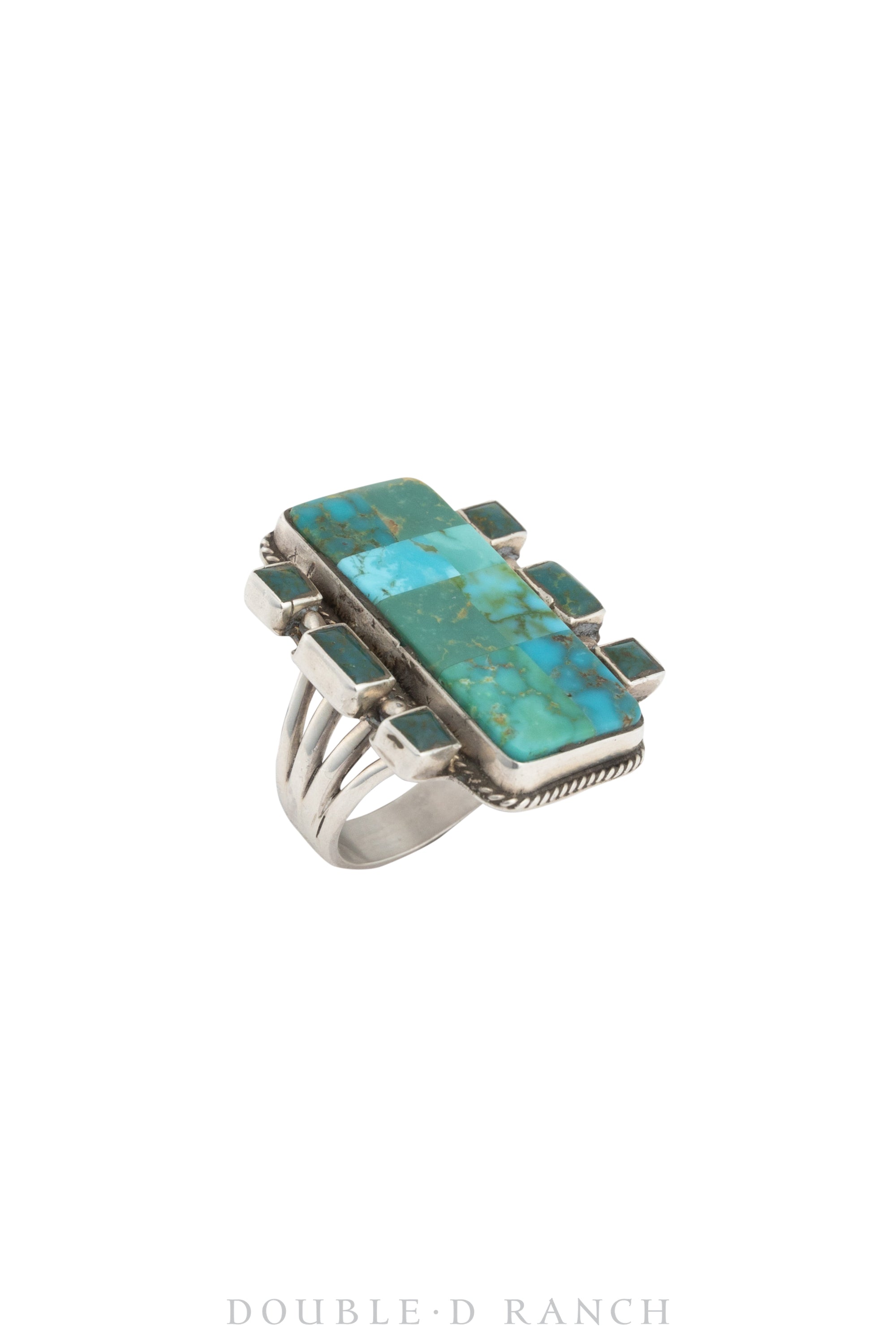 Ring, Jesse Robbins, Inlay, Turquoise, Hallmark, Contemporary, 1378