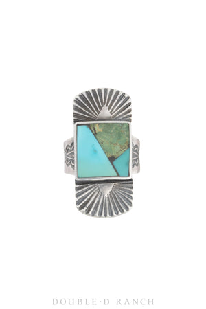 Ring, Jesse Robbins, Inlay, Turquoise, Hallmark, Contemporary, 1377