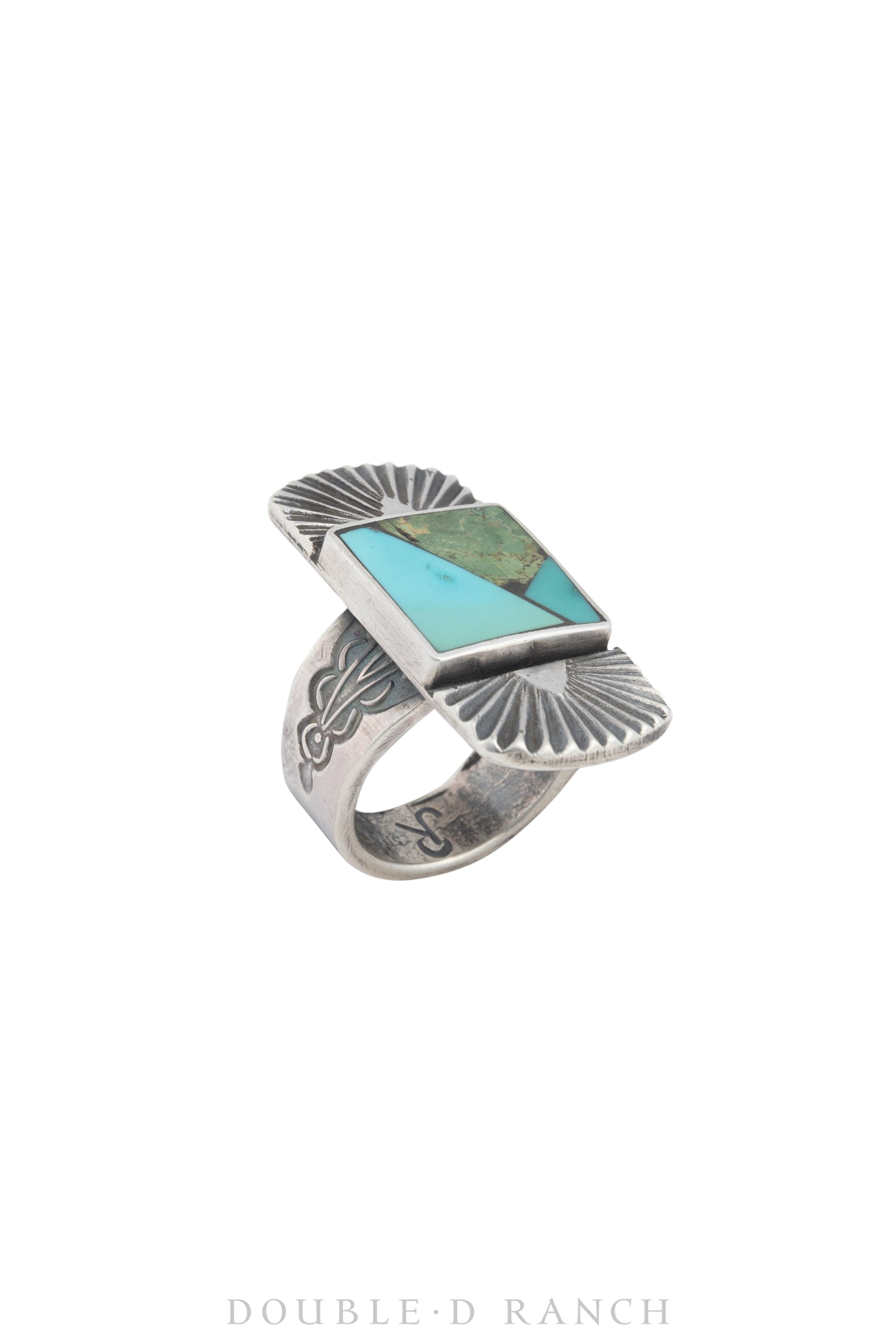 Ring, Jesse Robbins, Inlay, Turquoise, Hallmark, Contemporary, 1377