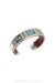 Cuff, Inlay, Turquoise, Sterling Silver, Leather Lined, Artisan, Contemporary, 3407