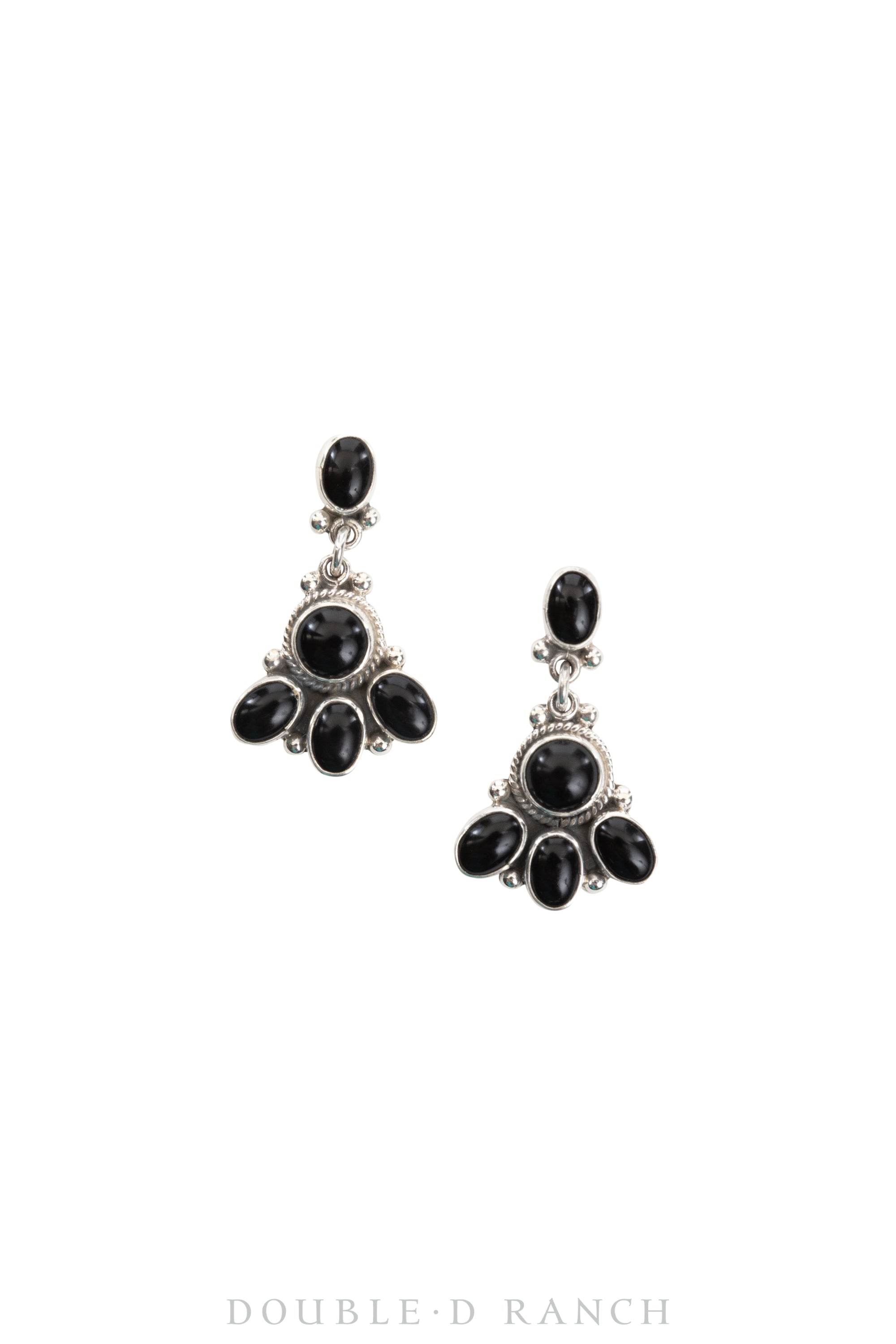 Earrings, Federico, Drop, Onyx, Hallmark, Contemporary, 1555J