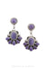 Earrings, Chandeliers, Charoite, Hallmark, Contemporary, 1572