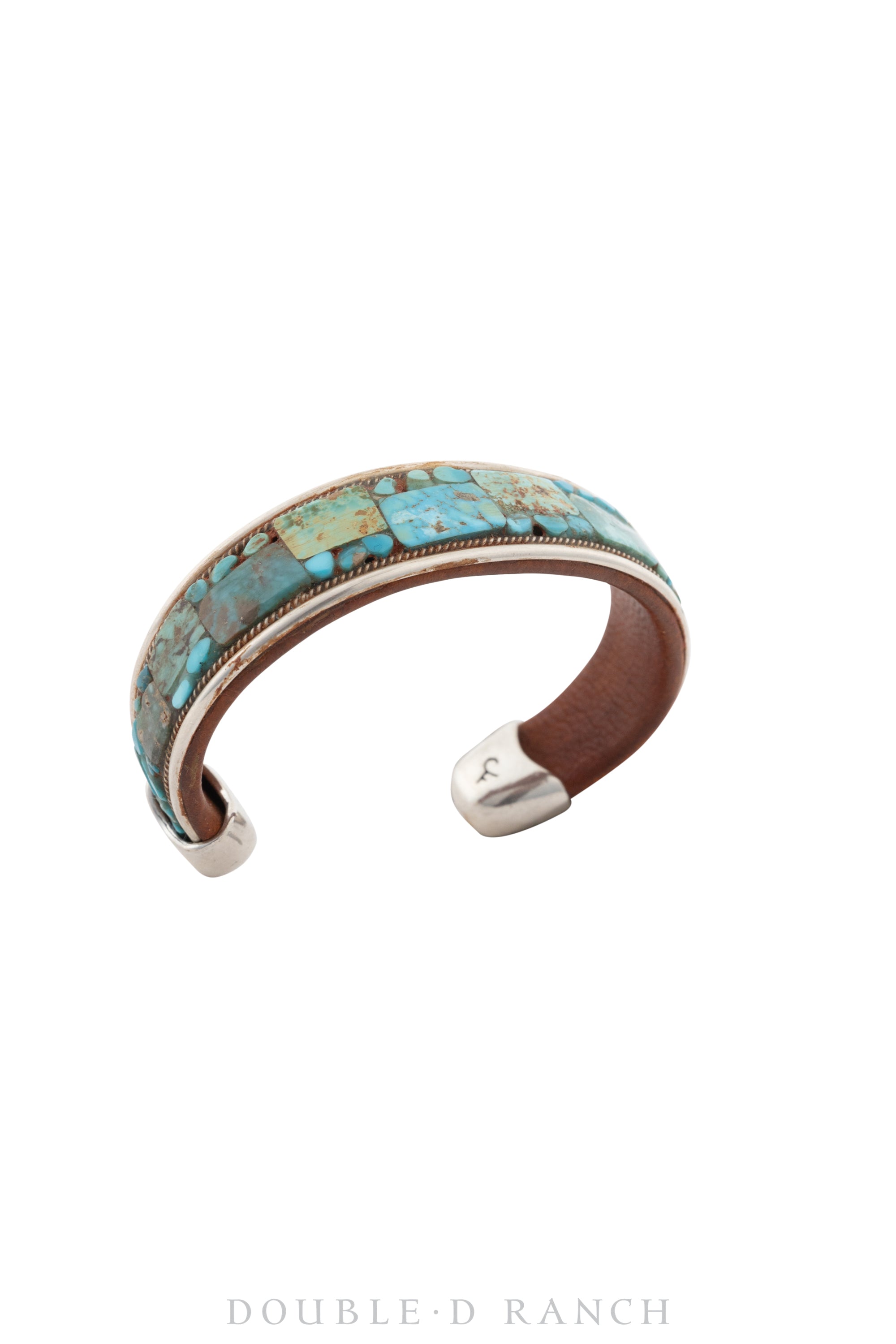 Cuff, Inlay, Turquoise, Leather Lined, Artisan, Charlie Favor, Contemporary, 3661