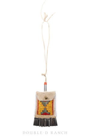 Bag, "Strike-A-Light," Bead and Quillwork, Vintage, ‘80s, 1281