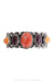 Cuff, Natural Stone, Orange & Purple Spiny Oyster, 5 Stone, Hallmark, Contemporary, 3425