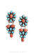 Earrings, Oscar Betz, Chandelier,Turquoise, Red Spiny Oyster, Hallmark, Contemporary, 1593