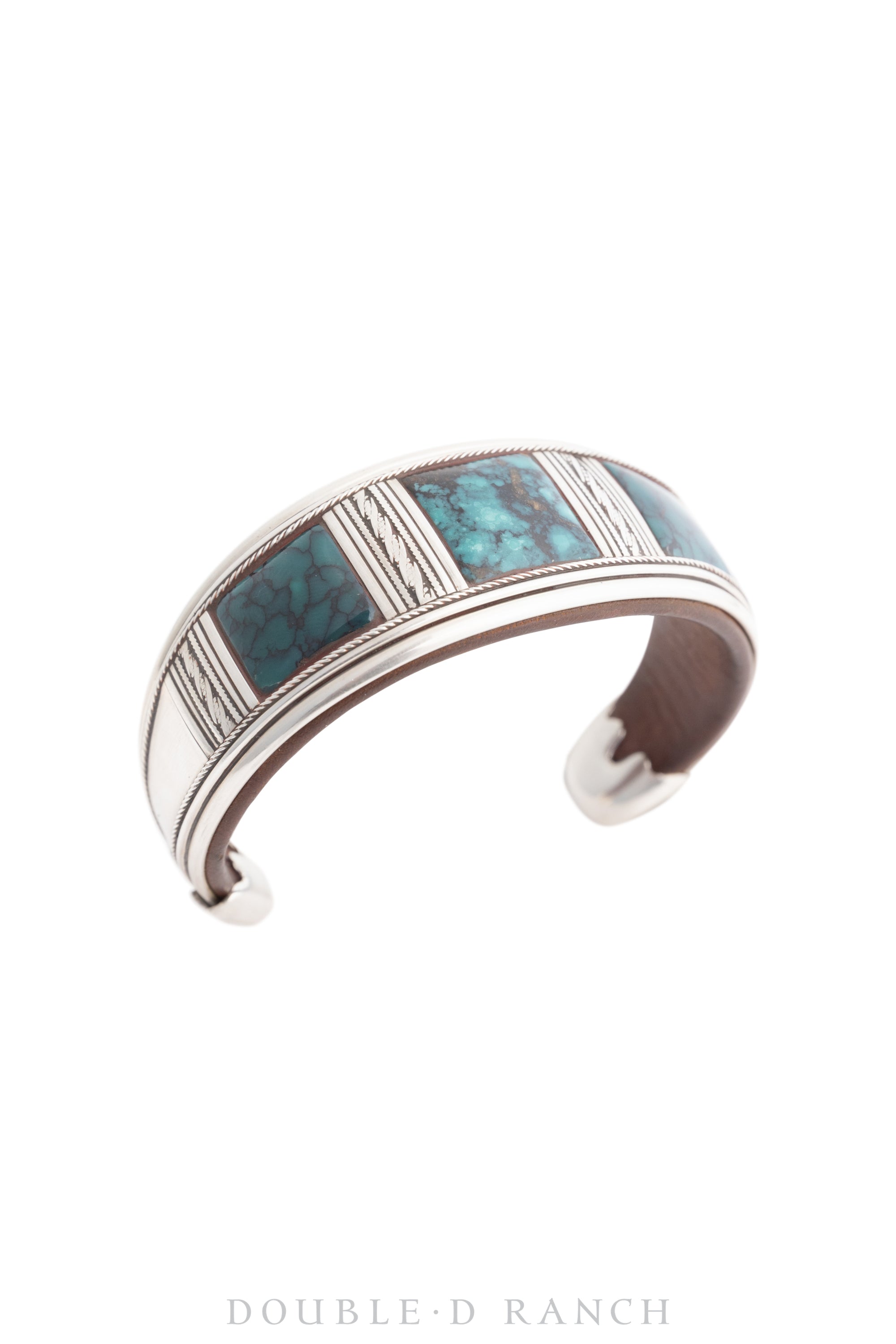 Cuff, Inlay, Turquoise, Leather Lined, Artisan, Contemporary, 3681