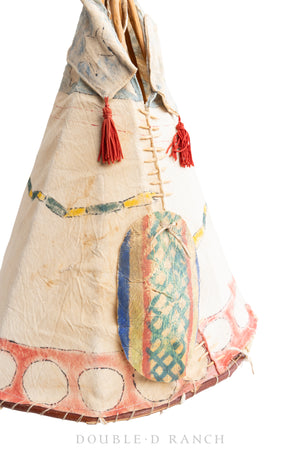 Miscellaneous, Tipi Model, Blackfoot With Ghost Dance Imagery, Provenance, Antique, 838