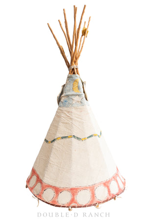 Miscellaneous, Tipi Model, Blackfoot With Ghost Dance Imagery, Provenance, Antique, 838