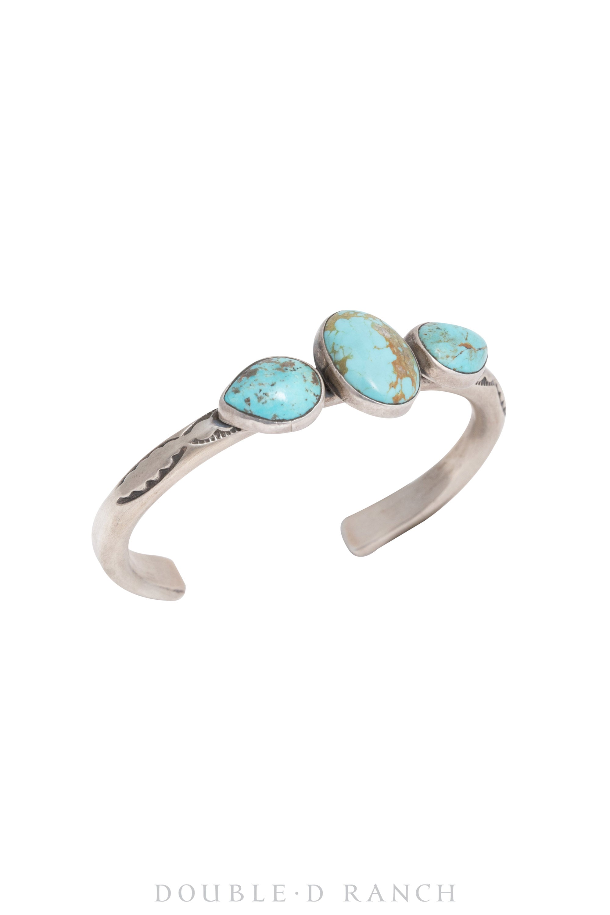 Cuff, Turquoise, 3 Stones, Hallmark, Contemporary, 3438