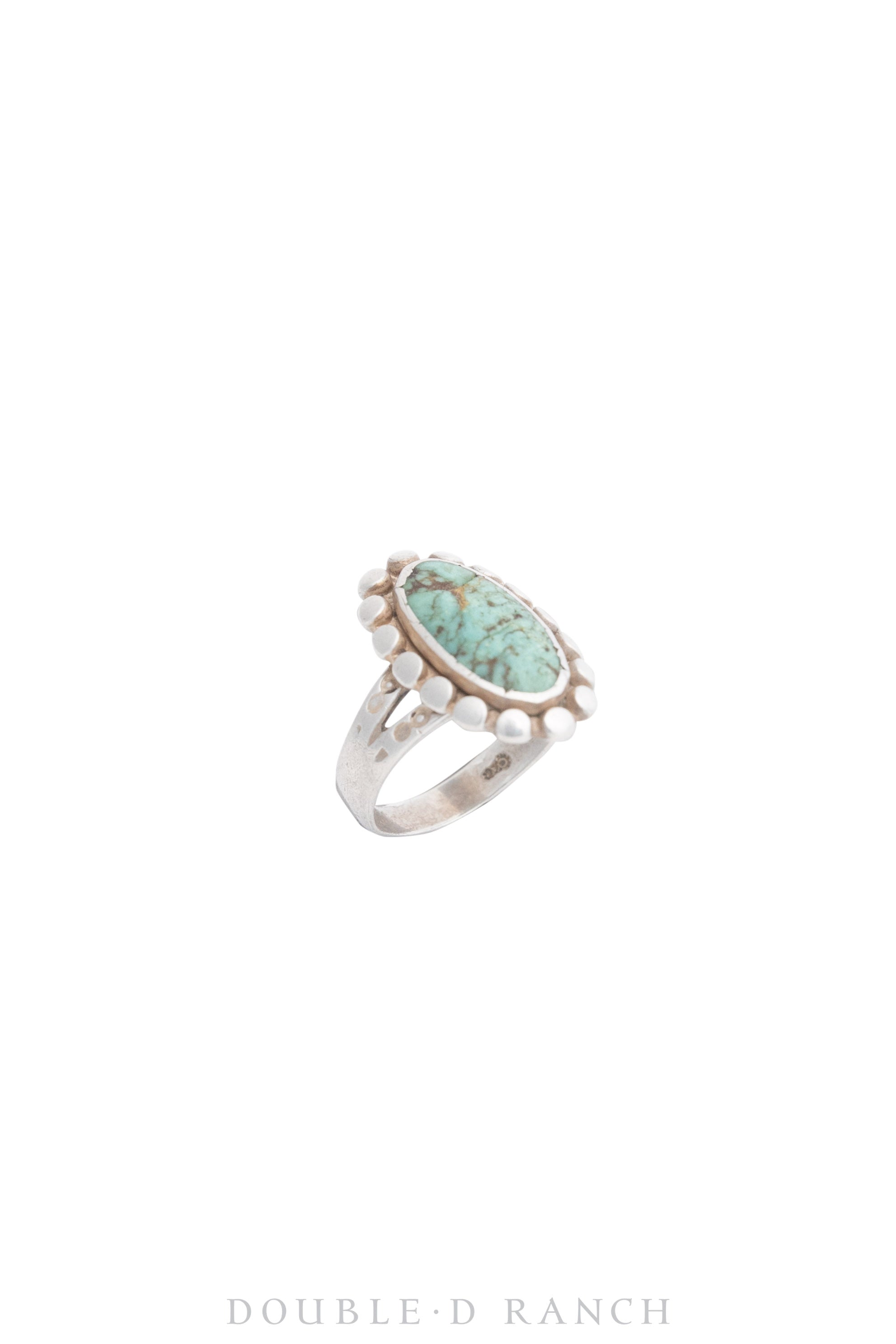 Ring, Natural Stone, Turquoise, Hallmark, Vintage, 1264