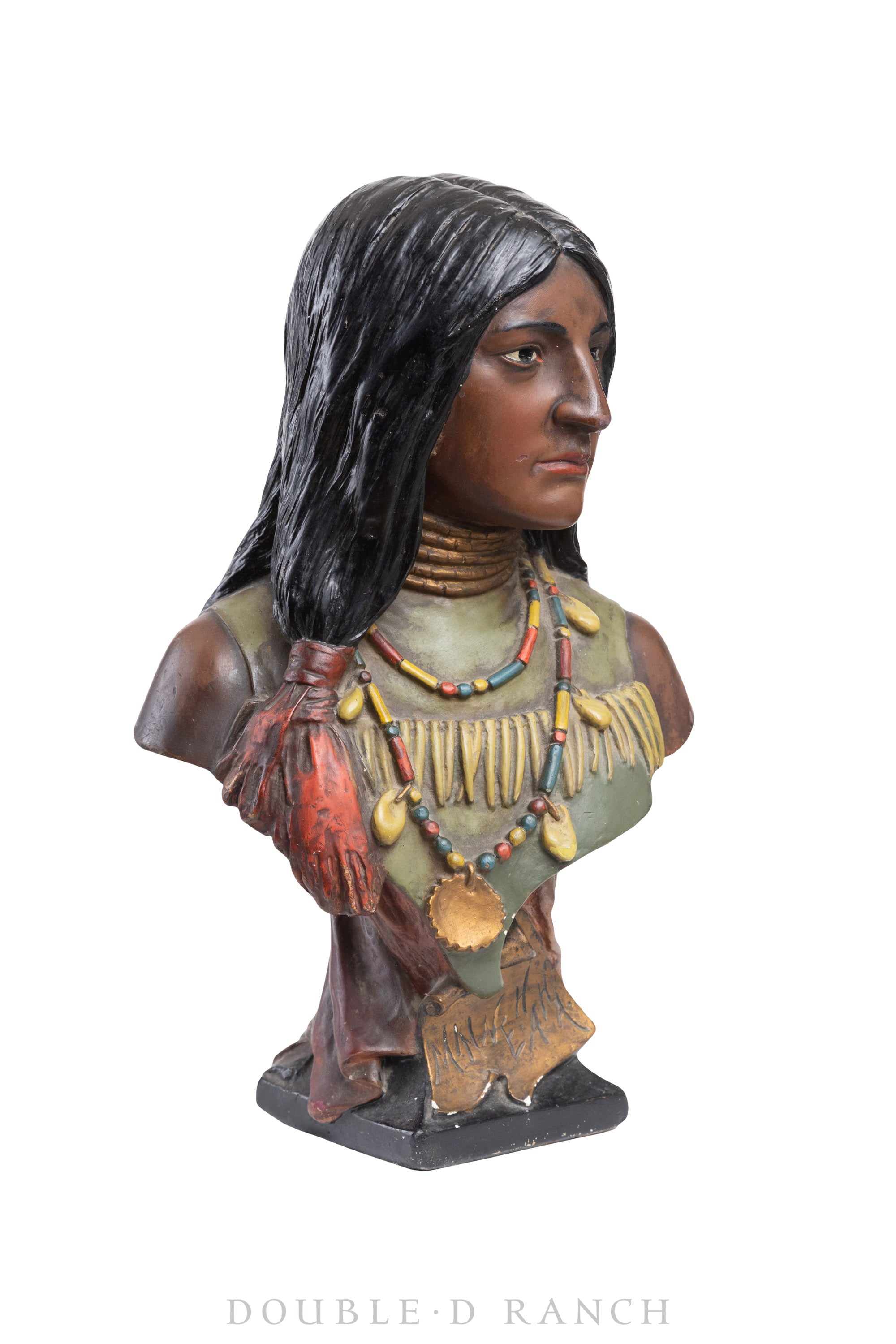 Miscellaneous, Folk Art, Native American Bust, "MINNEHAHA", Tobacco Advertising, Early 20th Century, 805