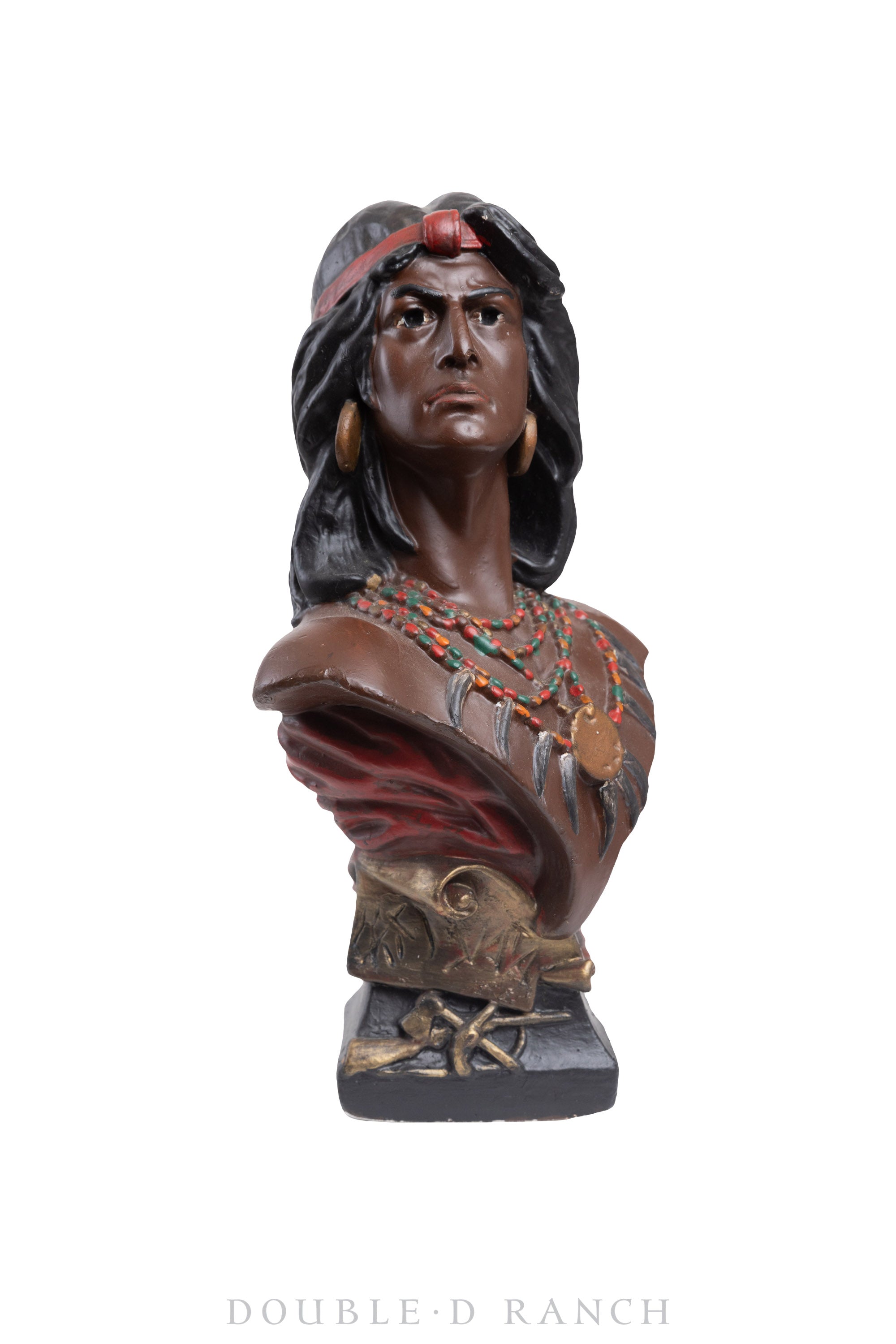 Miscellaneous, Folk Art, Native American Bust, HIAWATA, Tobacco Advertising, Mid 20th Century, 810