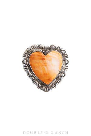 Pin & Pendant, Novelty, Heart, Orange Spiny Oyster, Hallmark, New Old Stock, 1033