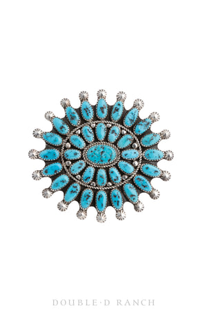 Pin, Cluster, Turquoise, Hallmark, Vintage, 1030
