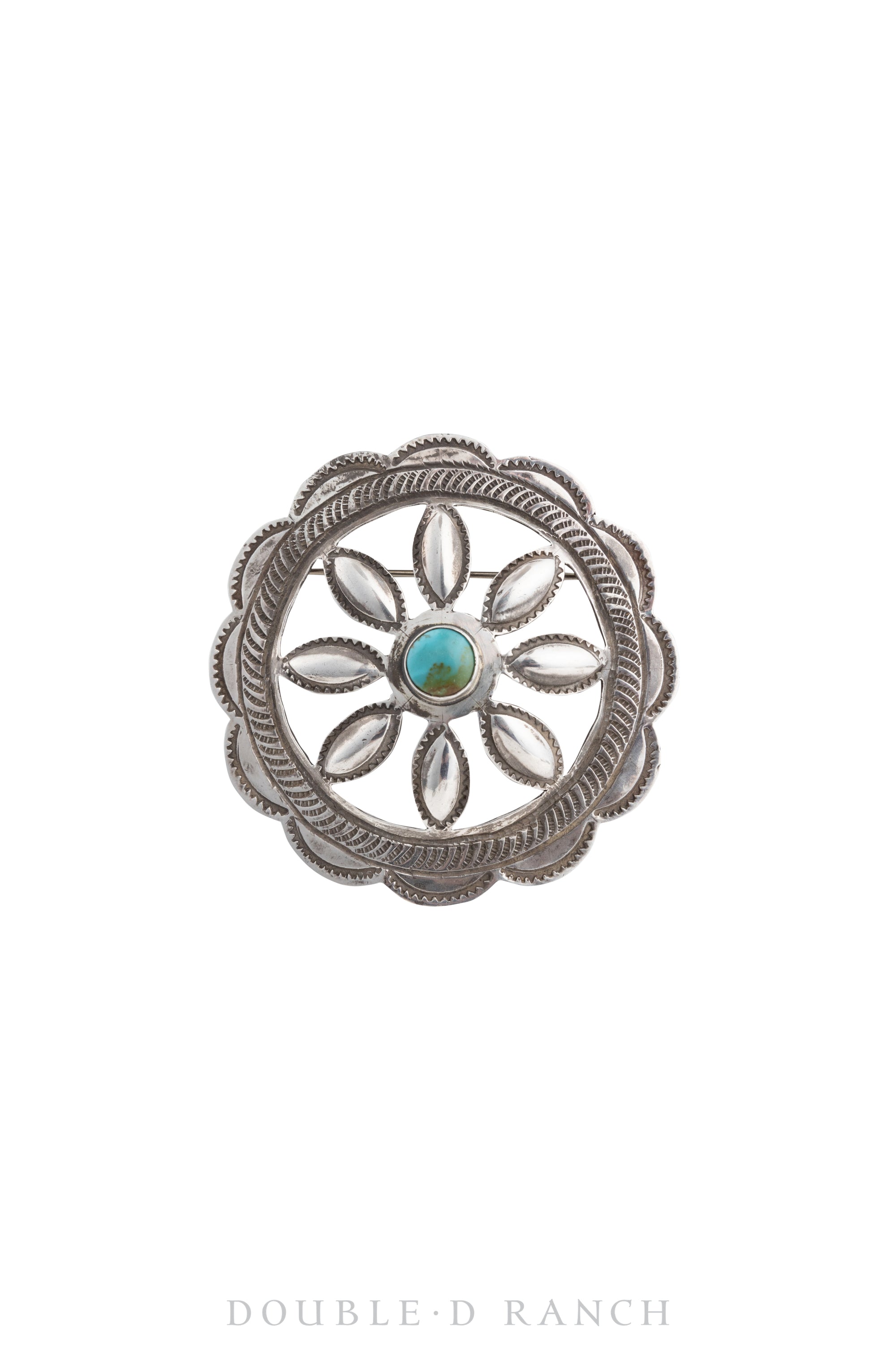 Pin, Concho, Wagon Wheel, Turquoise, Vintage, 1024