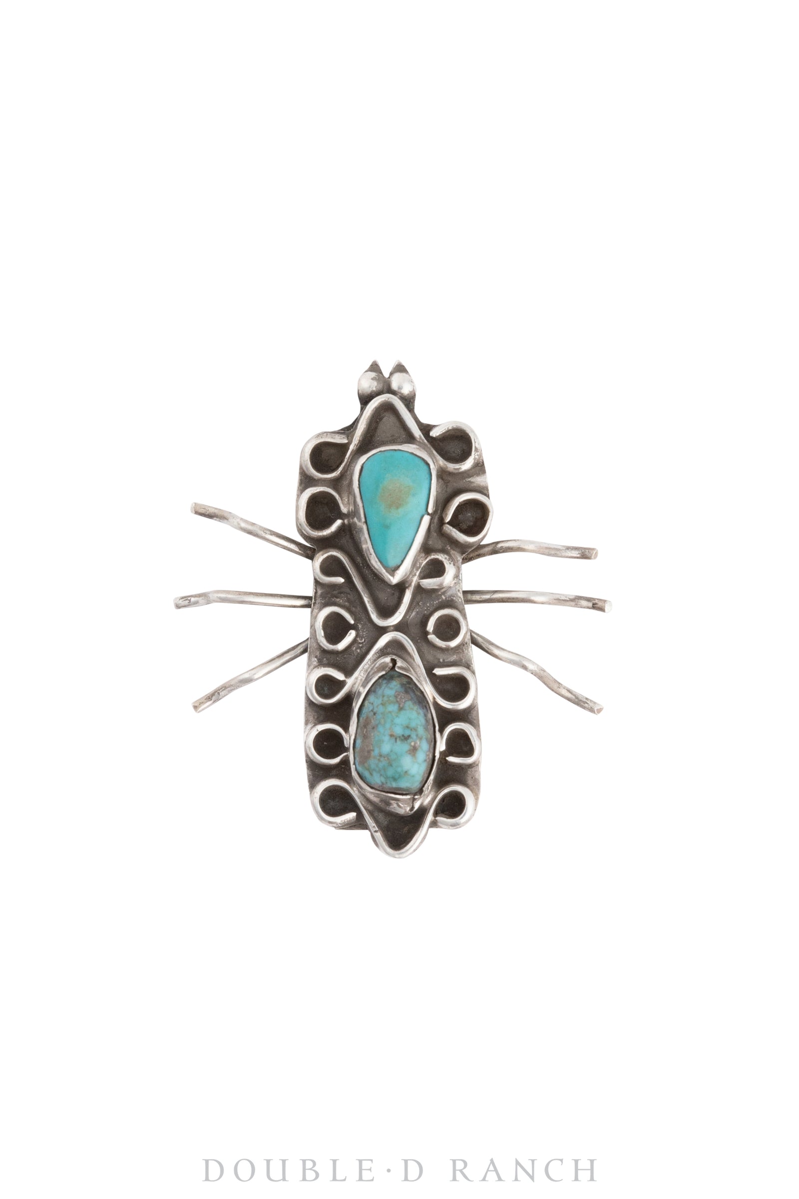 Pin, Novelty, Bug, Turquoise, Upcycled Vintage, 1001