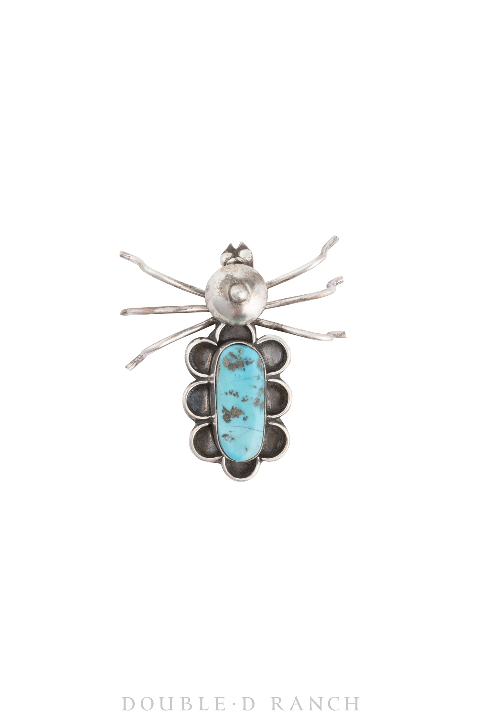 Pin, Novelty, Bug, Turquoise, Upcycled Vintage, 1007