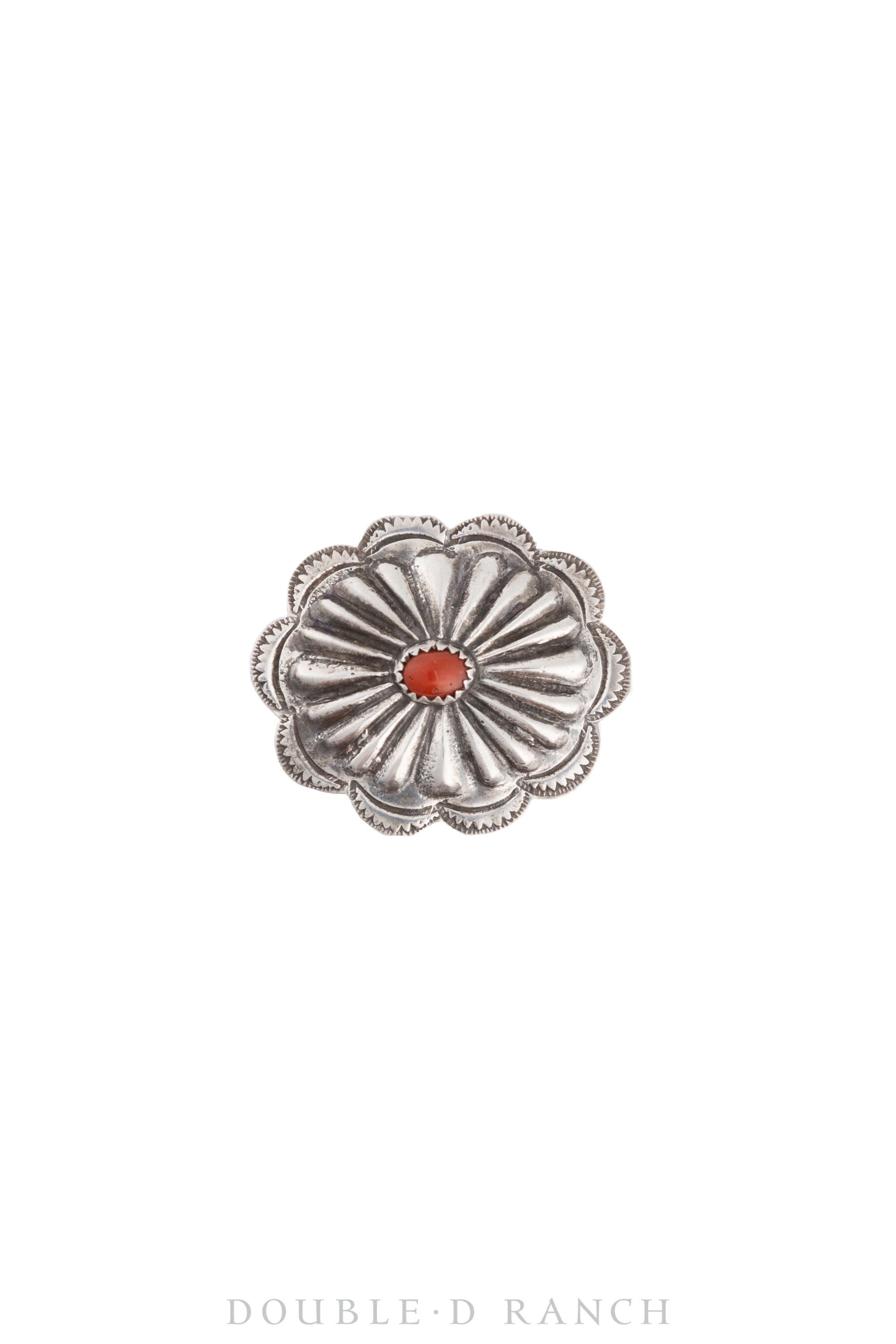 Pin, Concho, Coral, Vintage, 1049