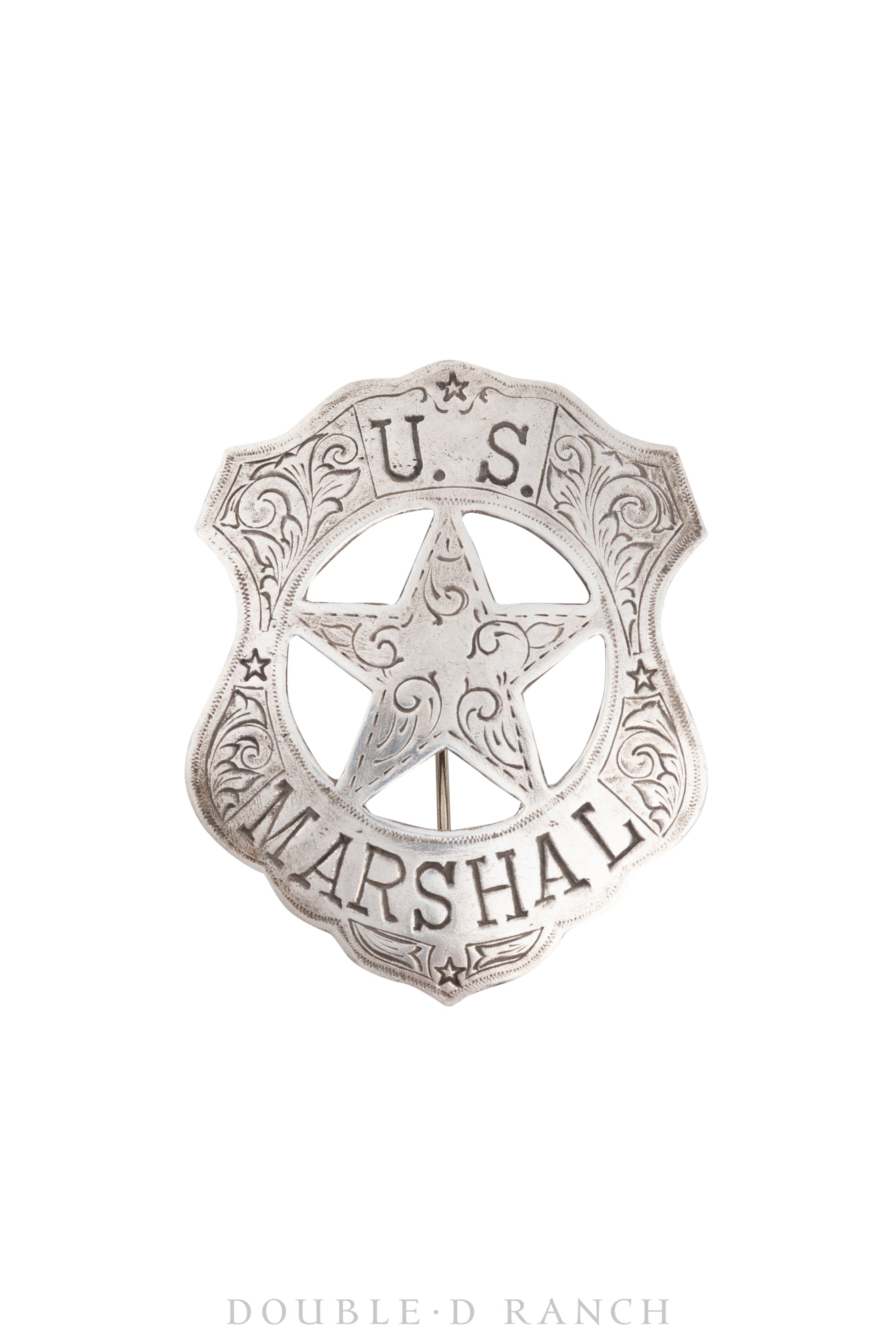 Pin, Badge, US Marshal, Recast in Ingot Silver, Vintage, 983