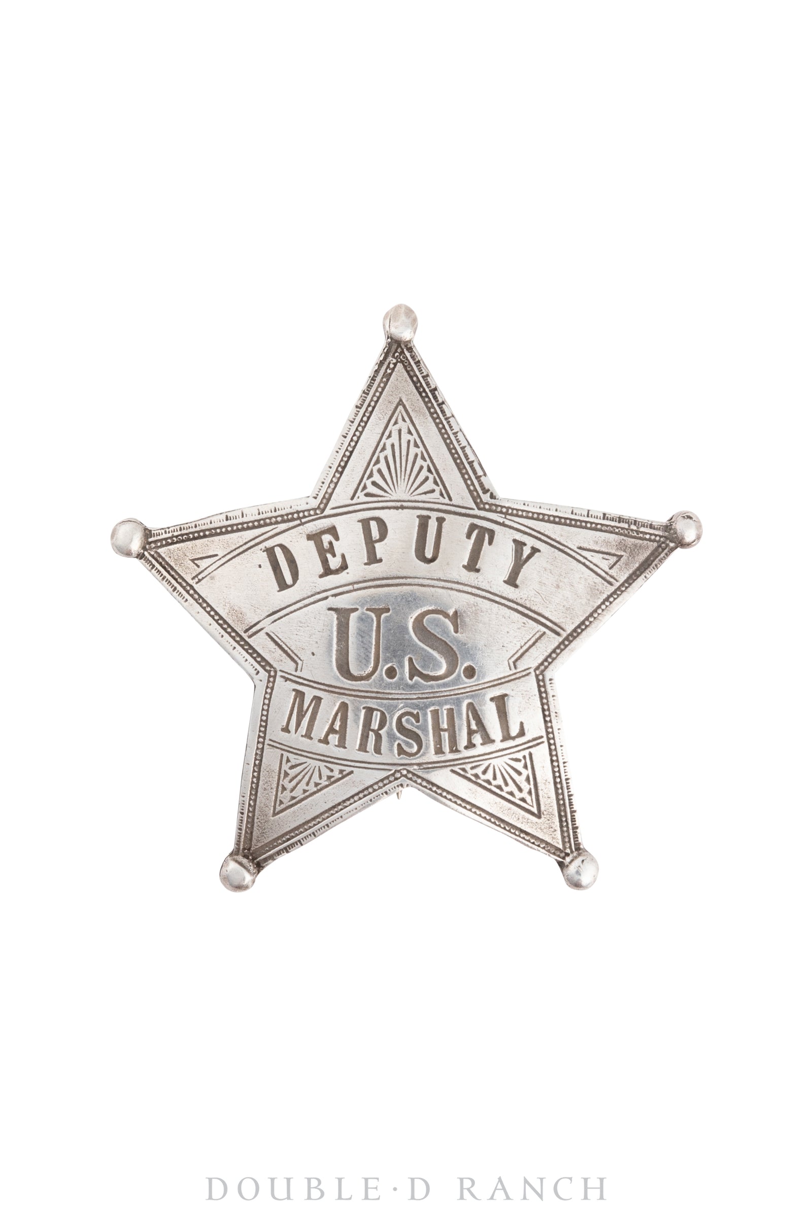 Pin, Badge, US Deputy Marshal, Recast in Ingot Silver, Vintage, 976