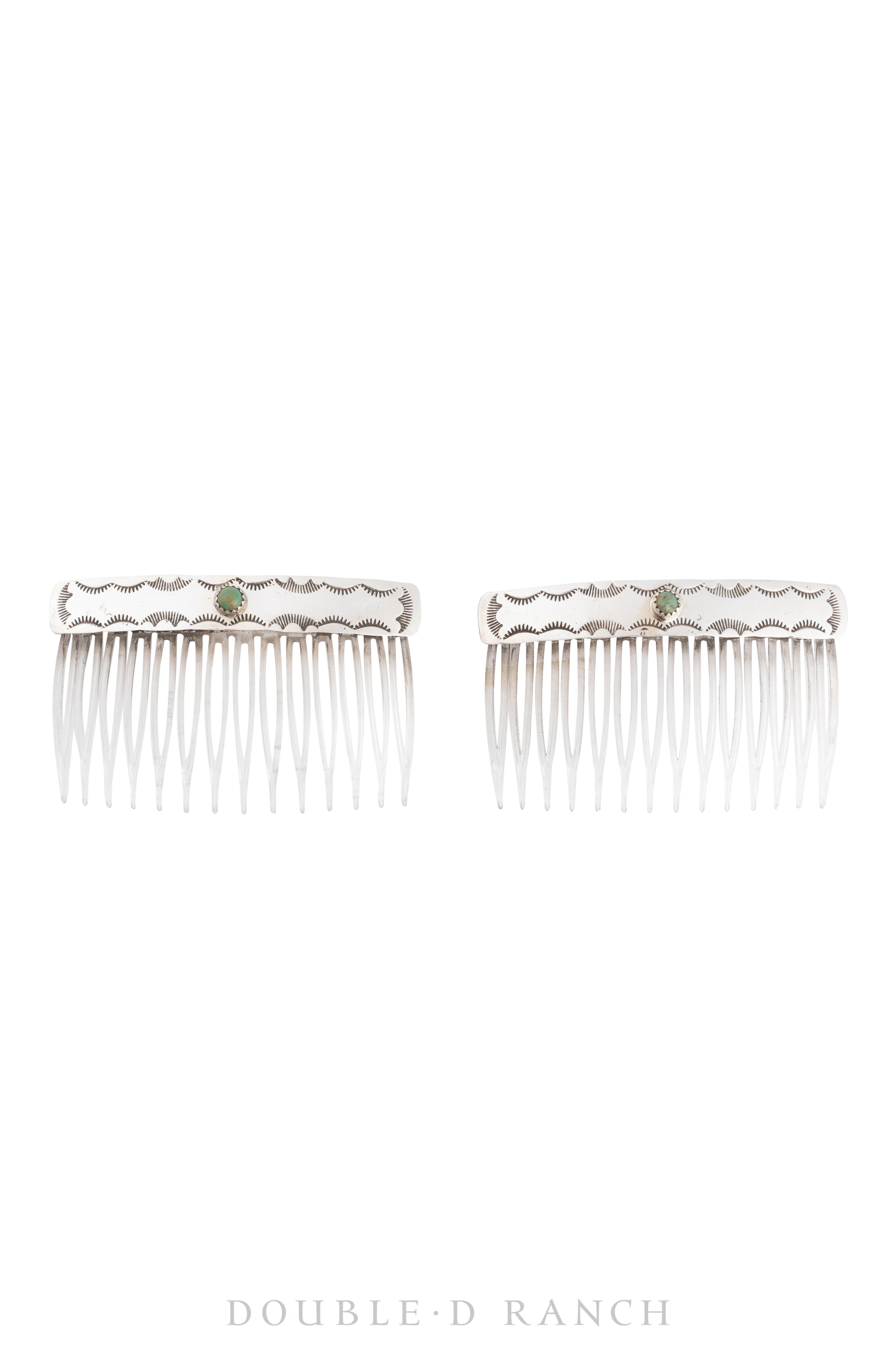 Miscellaneous, Hair Comb, Sterling Silver & Turquoise, Stamping, New Old Stock, 847