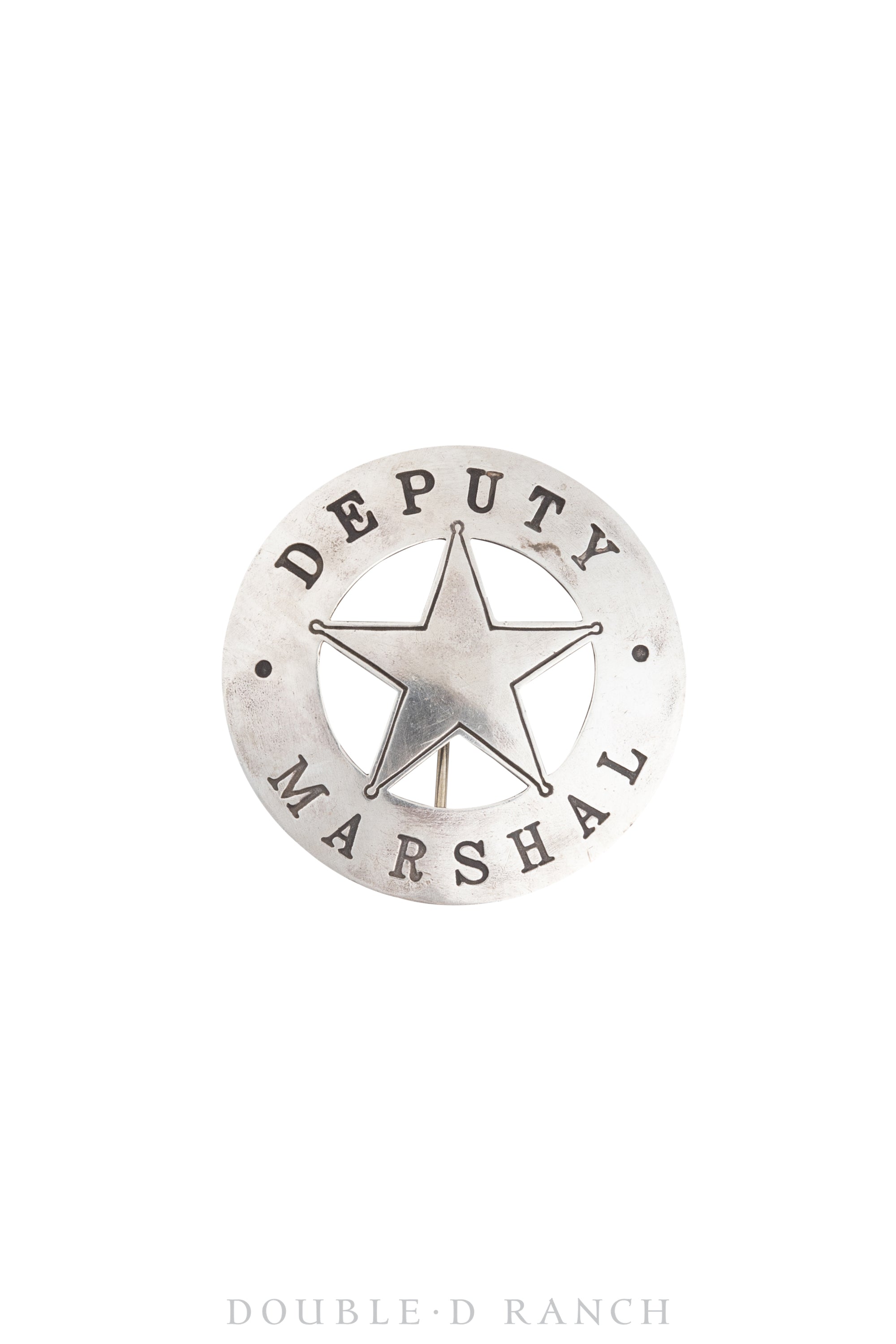 Pin, Badge, Deputy Marshal, Recast in Ingot Silver, Vintage, 955