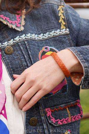 Bracelet, Braided, Leather, 3402