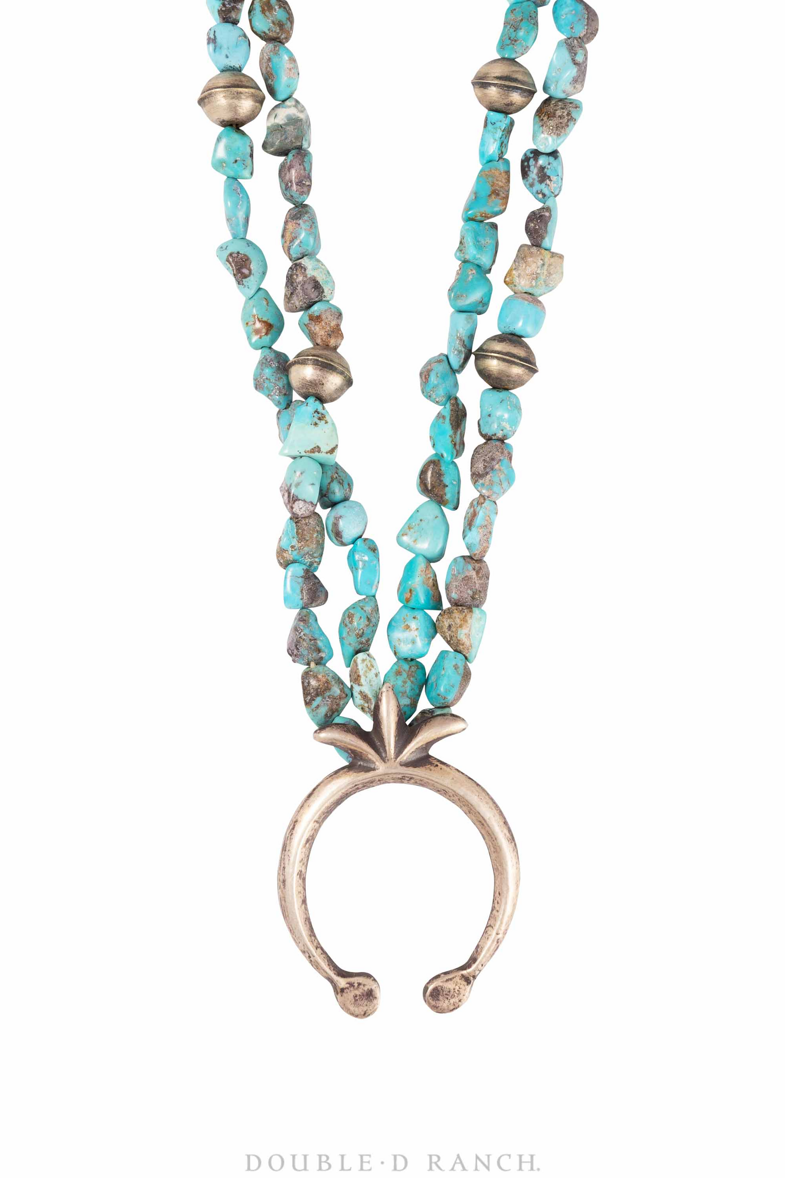 Necklace, Natural Stone, Turquoise with Sterling Naja, Hallmark, Contemporary, 1517