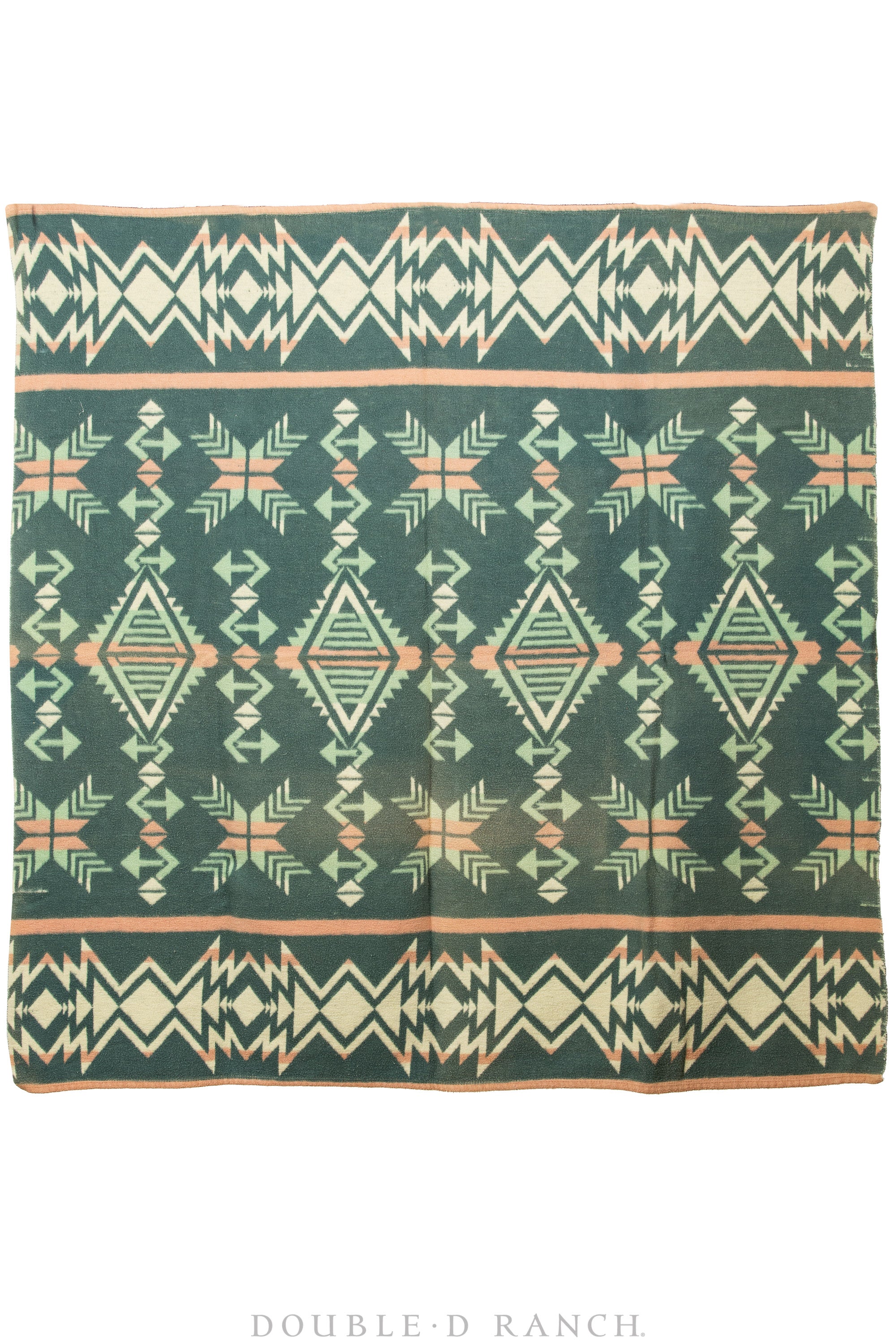 Home, Textile, Camp Blanket, Beacon, Forest & Peach, Vintage,107