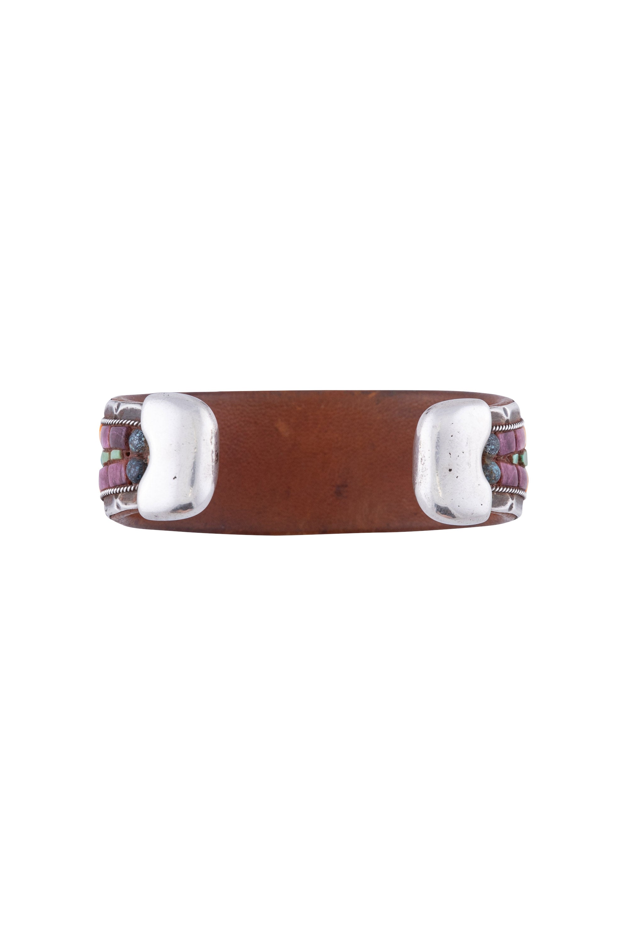 Cuff, Inlay, Turquoise, Leather Lined, Artisan, Charlie Favor, Contemporary, 3166