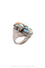 Ring, Inlay, Cobblestone Multi-stone with Appliqué, Sans Mark, Vintage, Mid 20th Century, 970