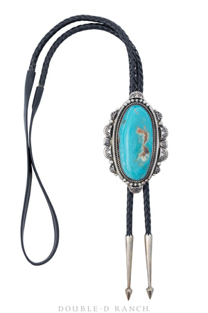 Bolo, Turquoise, Hallmark, Vintage, Mid 20th Century, 1466