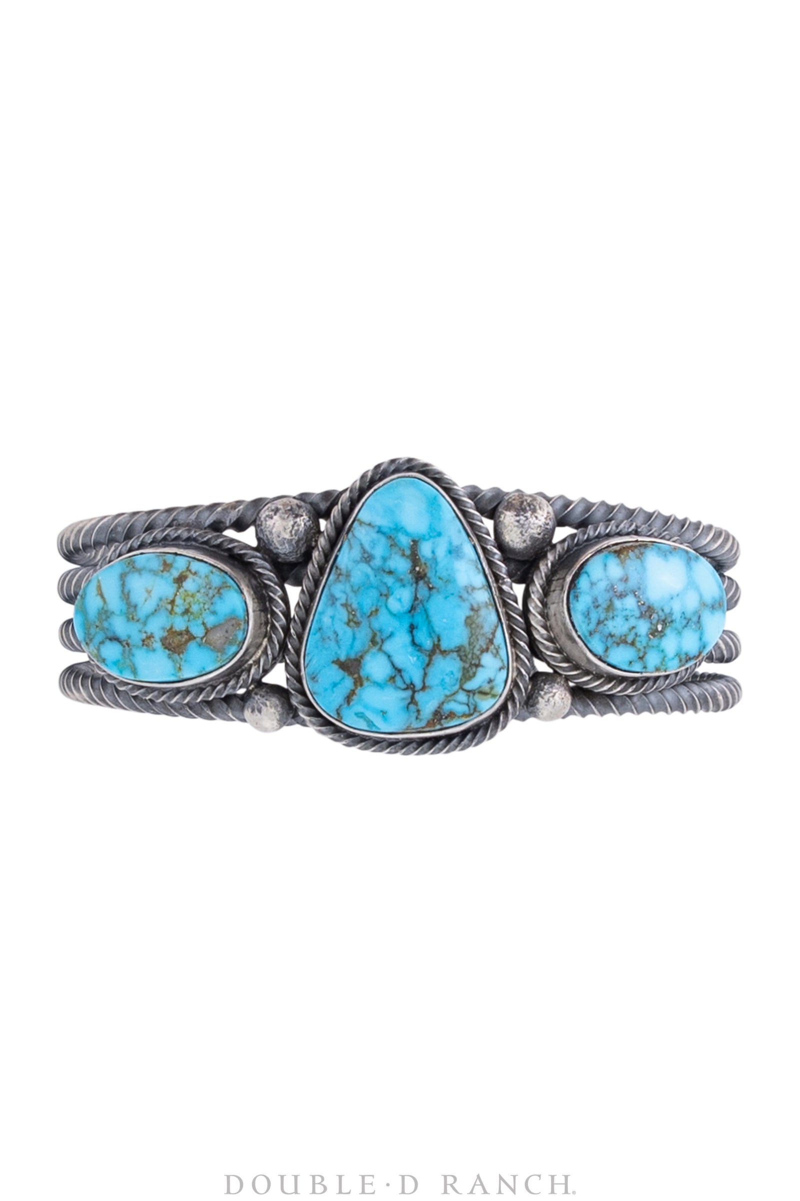 Cuff, Natural Stone, Turquoise, 3 Stone, contemporary, 2992