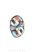 Ring, Inlay, Cobblestone Multi-stone with Appliqué, Sans Mark, Vintage, Mid 20th Century, 970