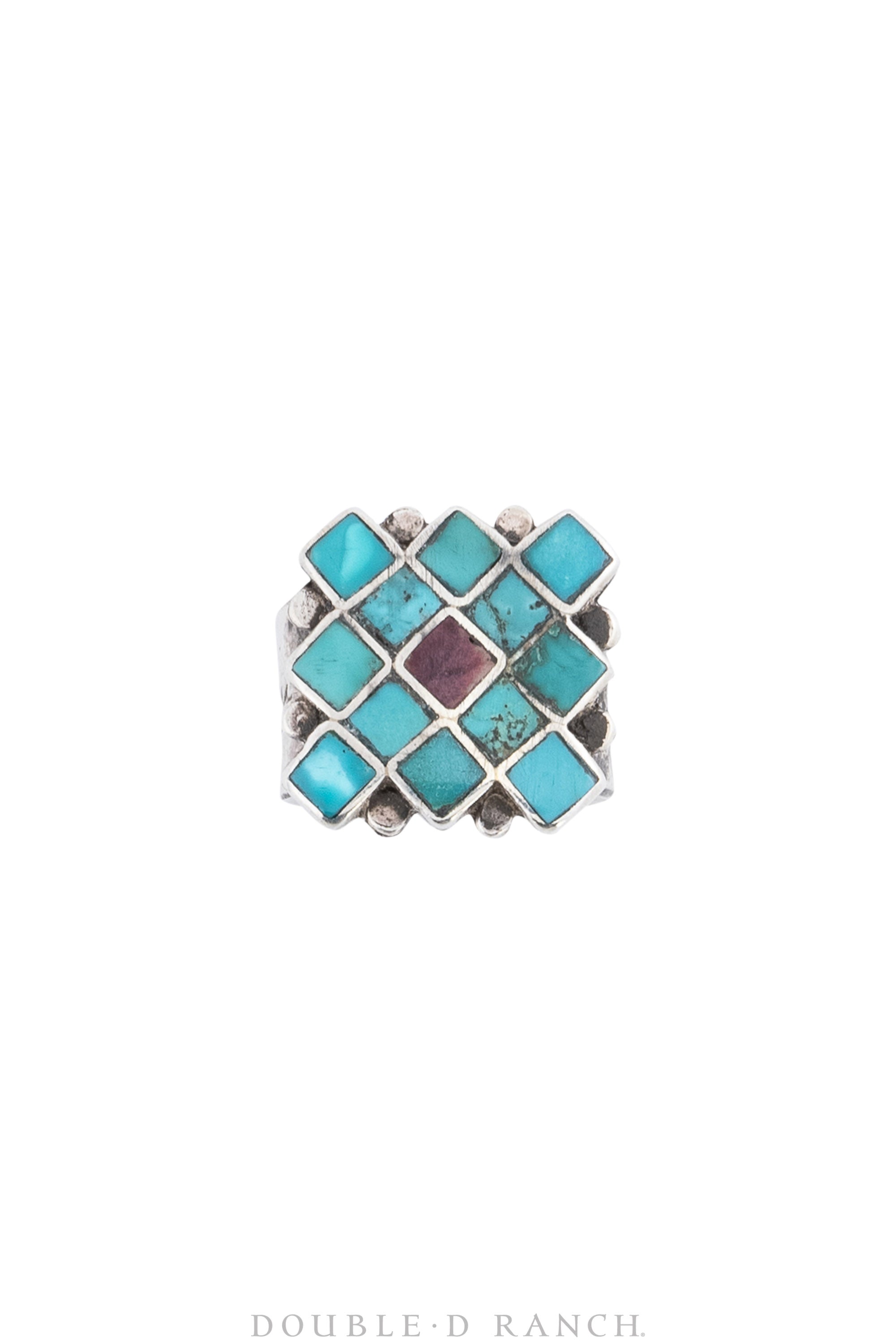 Ring, Inlay, Turquoise, Purple Spiny Oyster, 773